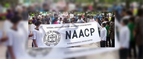 Eugene Springfield NAACP students participate in a rally