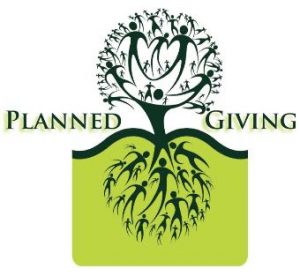 Image of a tree with roots with text that reads: Planned Giving