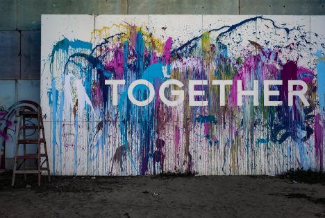 Mural that says TOGETHER